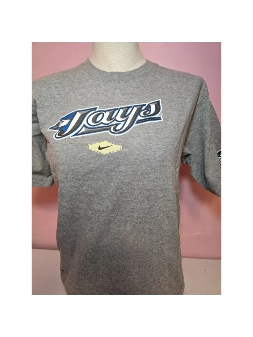 Vintage Nike Blue Jays Old School Logo T Shirt Size Large Women's